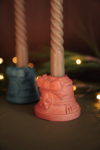 Set of two handmade candle holders