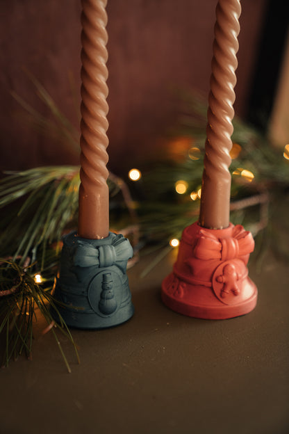 Set of two handmade candle holders