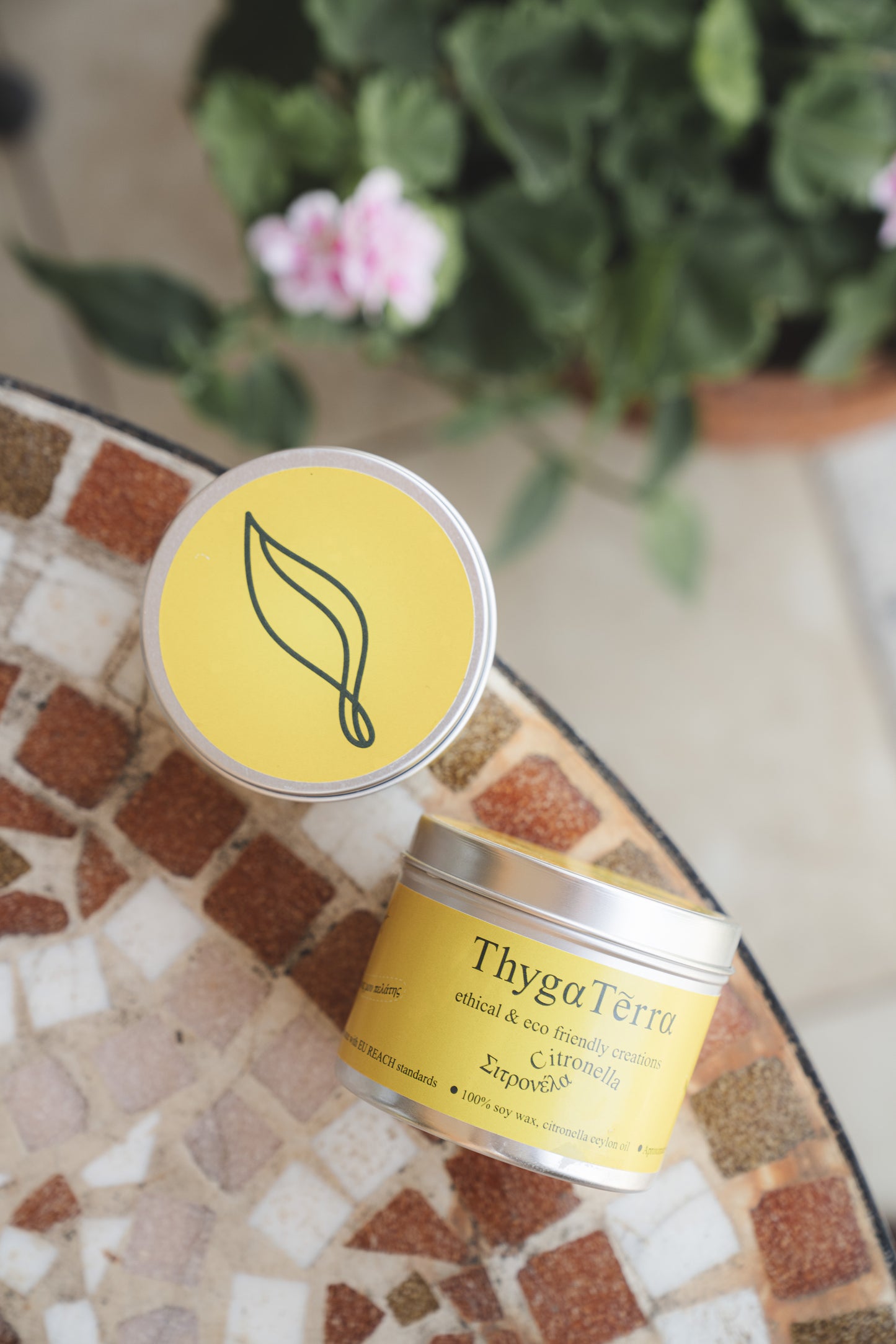 Citronella soy candle