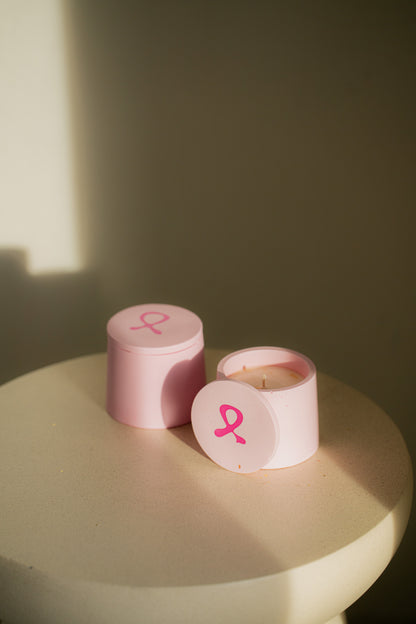 Pink October Candle