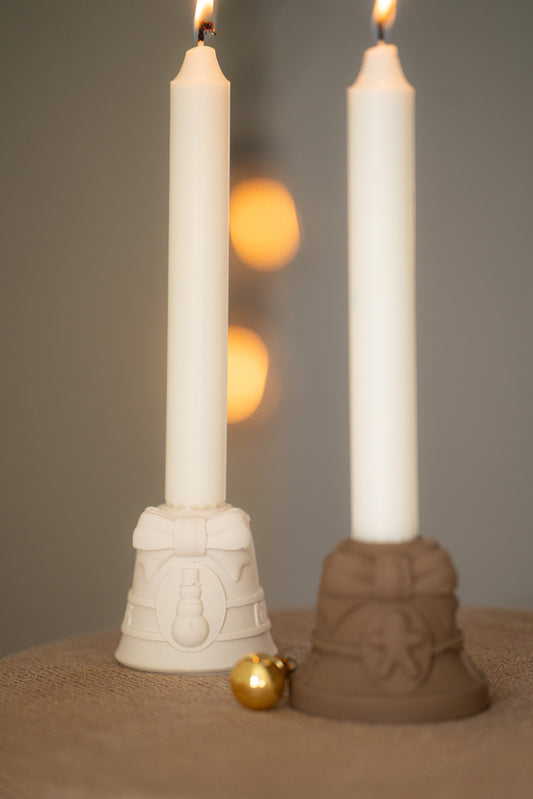 Set of two handmade candle holders