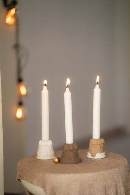 Set of two handmade candle holders