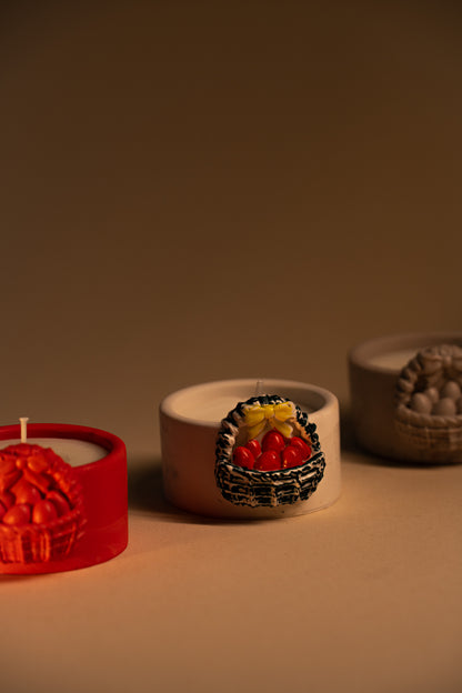 Tea candle basket