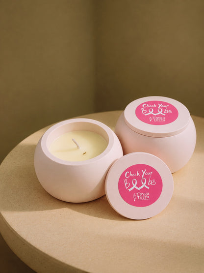 The Pink October Candle